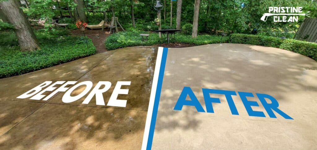 Concrete before and after 